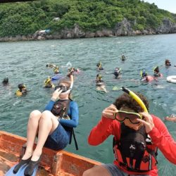 Snorkeling and skin diving to learn about the reefs